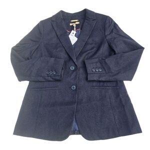 Talbots Luxurious Collection Wool 2-button Blazer Jacket Charcoal Size 8 NWT